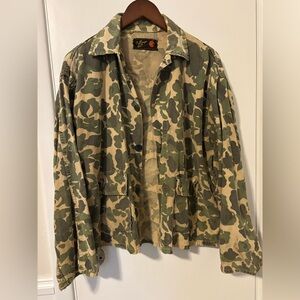 Vintage 60s Bullseye Bill Duck Hunter Camo Jacket - Distressed Frog Skin Shirt